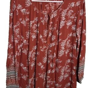Floral Rust Women's Top